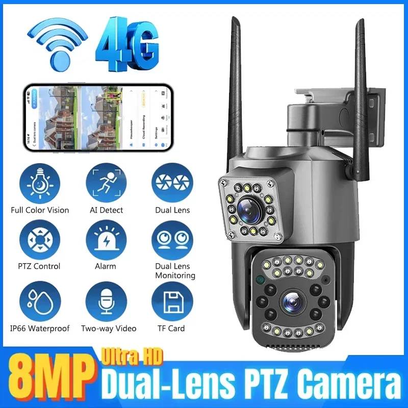 Home Cinema Outdoor - 와이파이 IP 카메라, 4K PTZ 듀얼