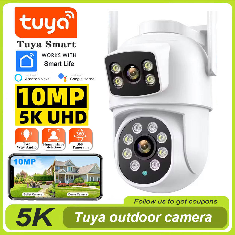 Home Cinema Outdoor - Tuya 4K 8MP Wifi 카메라 PTZ