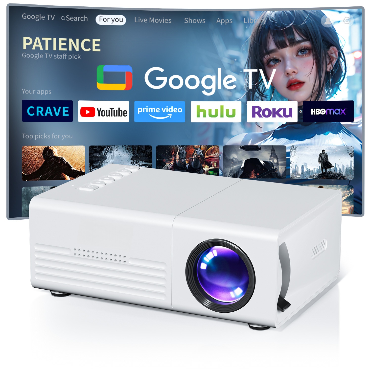 Home Cinema Media Player - 미니 프로젝터 TFT LCD Wifi 블루투스