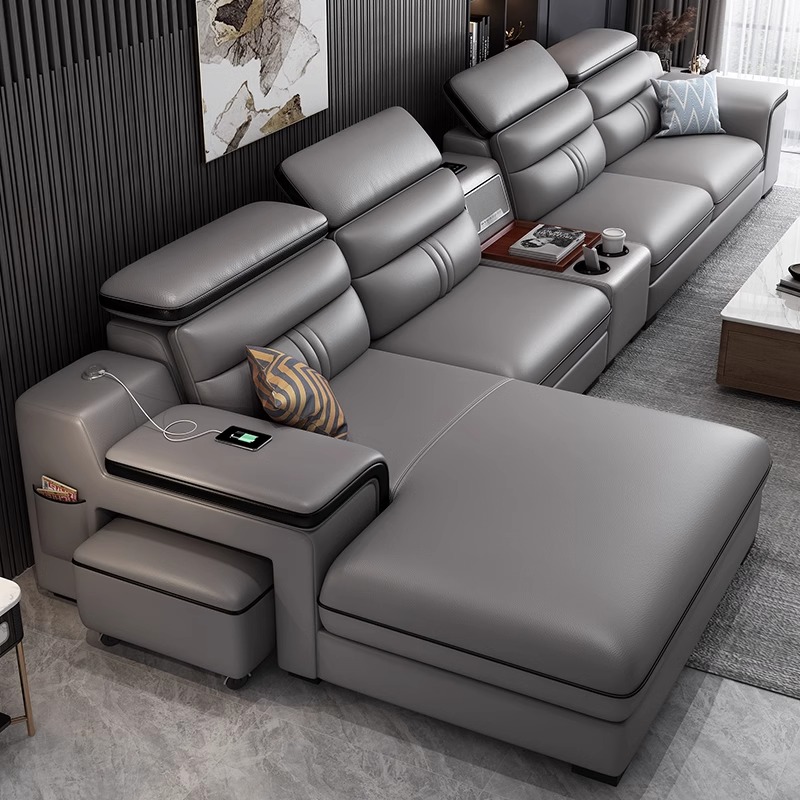 Home Cinema Room Design - 럭셔리 이탈리아 소형 아파트 소파 다기능