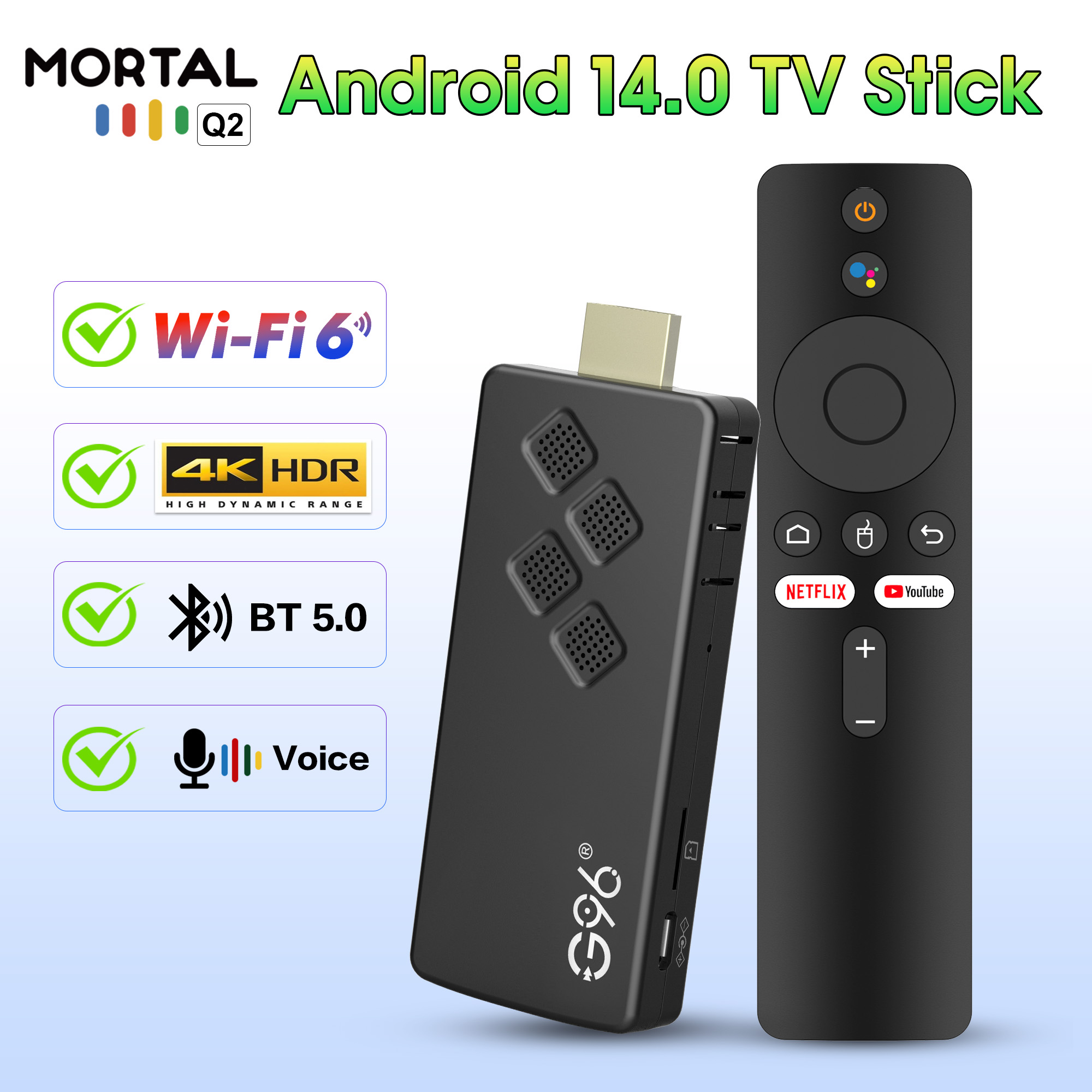 4K Media Player - Q2 새로운 스마트 TV 스틱 고성능