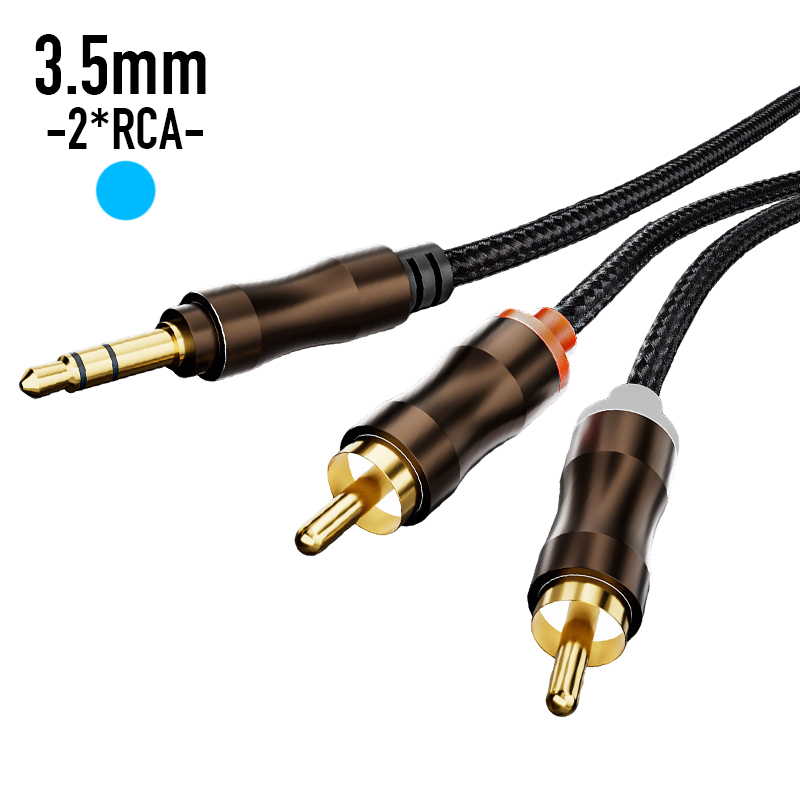 Home Cinema Hall - RCA-3.5mm 잭 AUX 오디오 케이블 HiFi