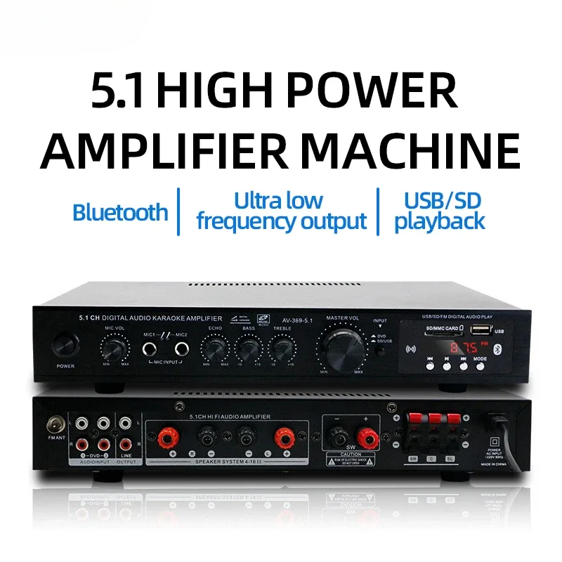 Home Cinema Bluetooth - AV-369BT 블루투스 5.1 사운드 스피커 앰프,