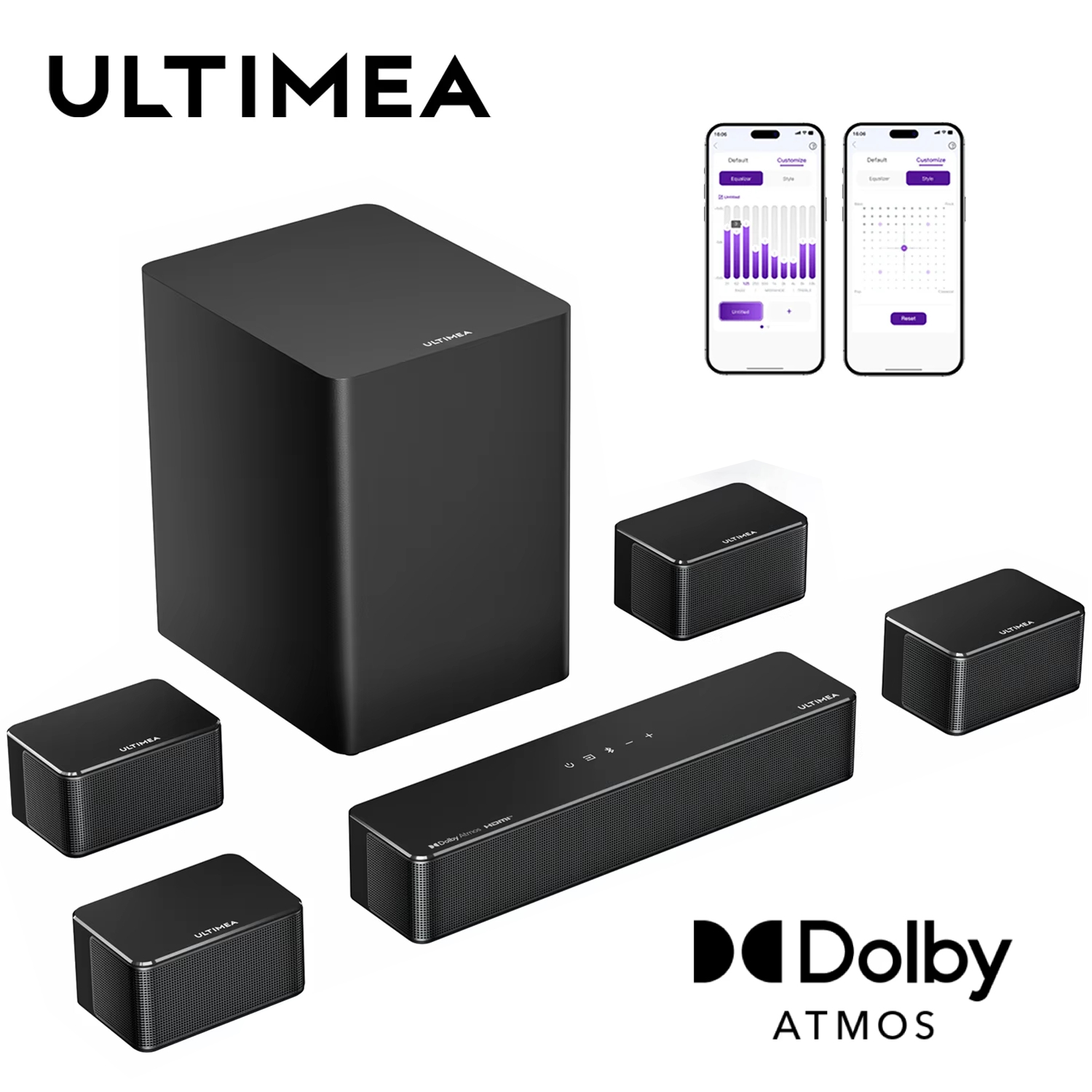ULTIMEA 500W 7.1채널 돌비 애트모스 사운드 - Home Cinema Dolby Atmos 7.1 리뷰 및 가격