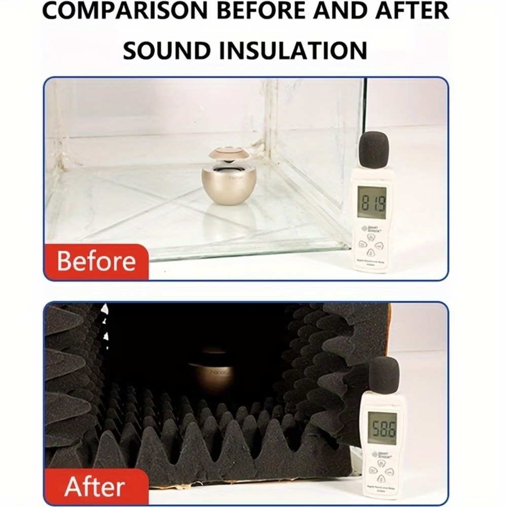 1 롤 2cm-50x100cm 자체 접착식 검정색 방음 - Acoustic Foam Panel 리뷰 및 가격