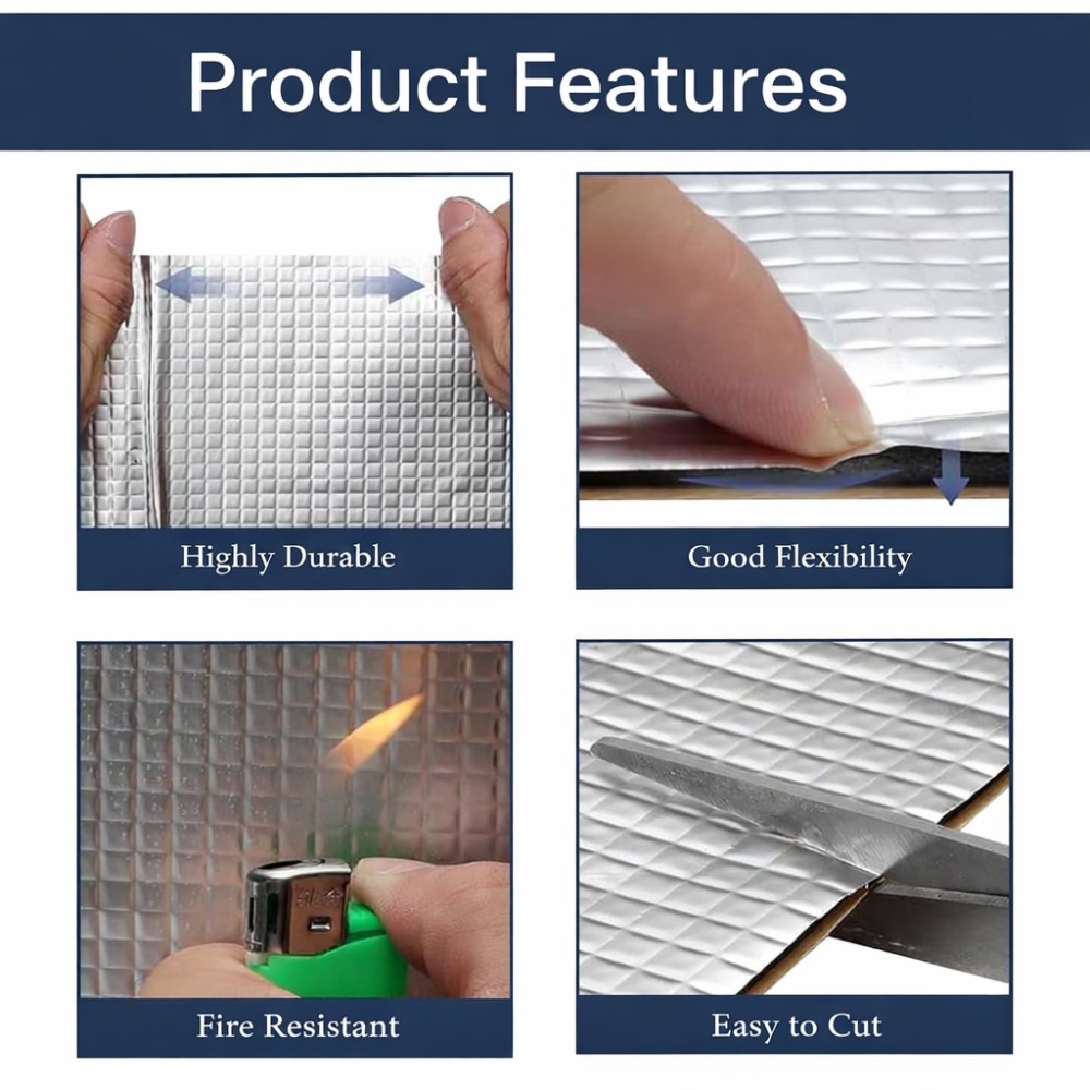 10PCS 10mm 자동차 소음 감소 매트 알루미늄 호 - Acoustic Foam Panel 리뷰 및 가격
