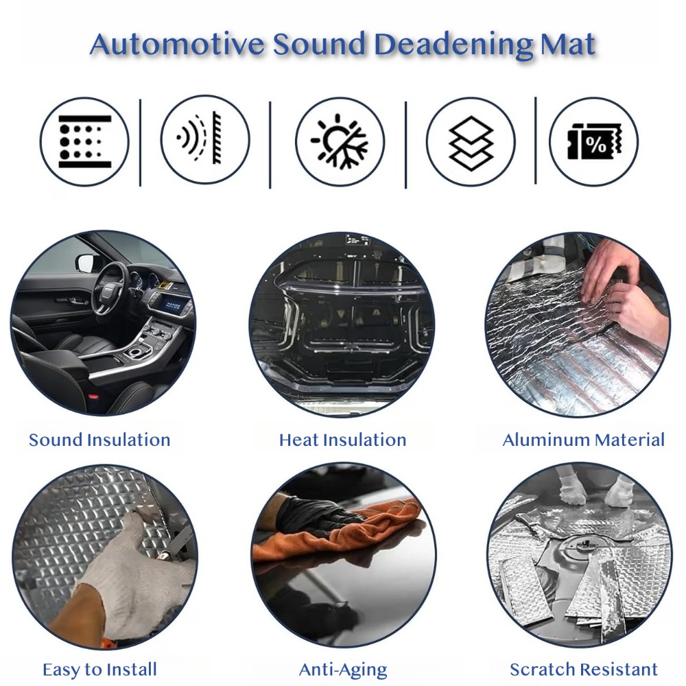 10PCS 10mm 자동차 소음 감소 매트 알루미늄 호 - Acoustic Foam Panel 리뷰 및 가격