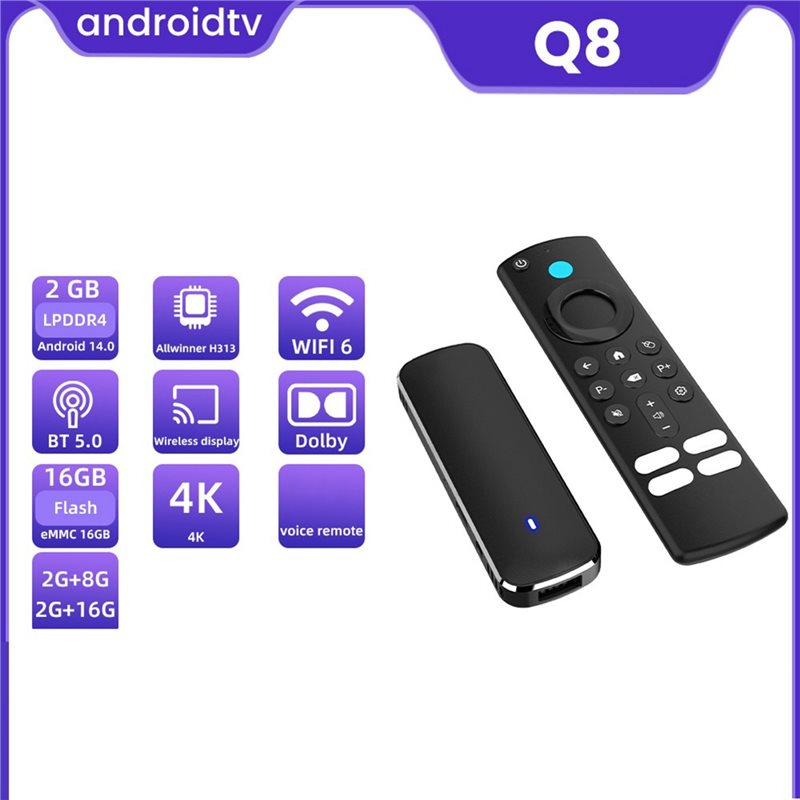 베스트-Q8 TV 스틱 안드로이드 14.0 4K 울트라 - 4K Media Player 리뷰 및 가격