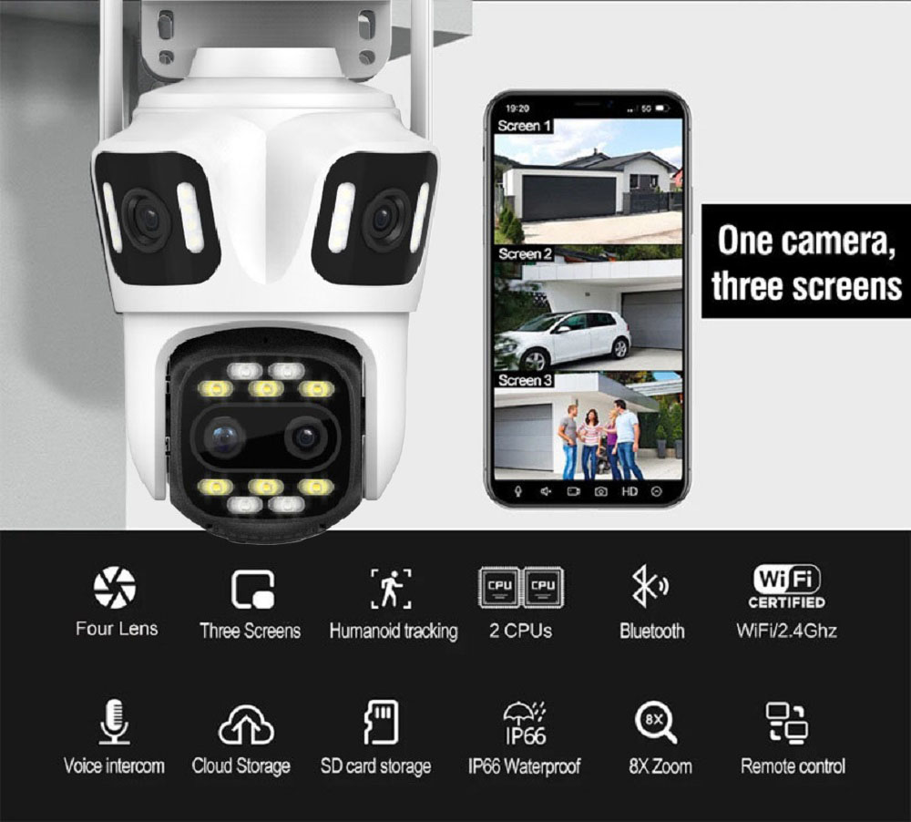 Uzoom 10K 16MP 야외 PTZ WIFI IP  - Home Cinema Outdoor 리뷰 및 가격