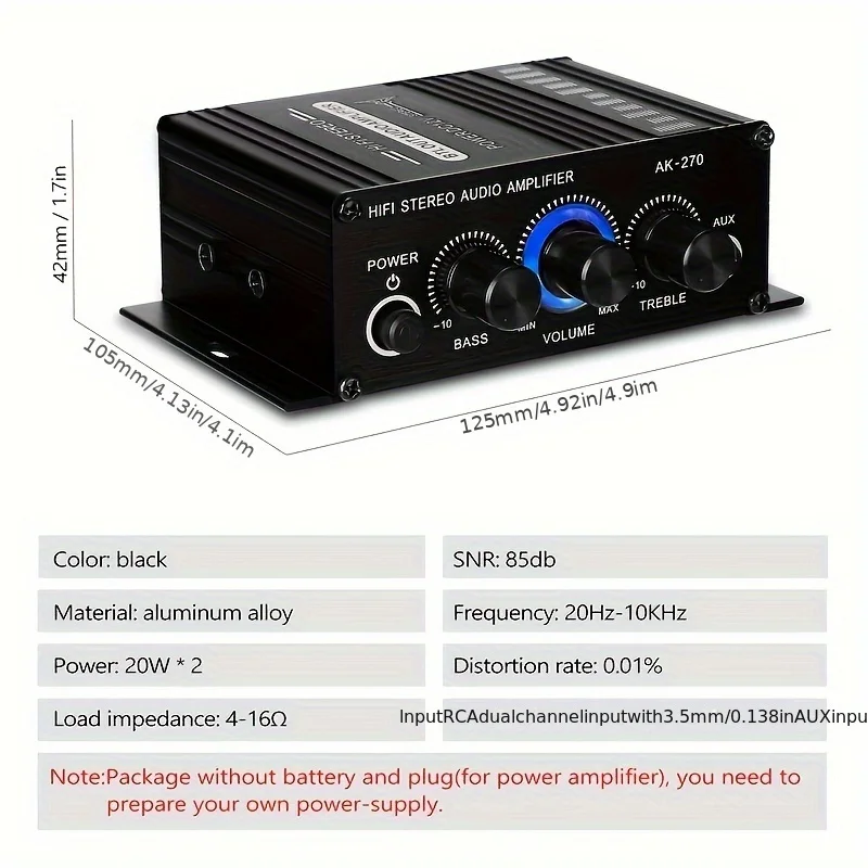 AK-270 400W 미니 파워 앰프 12V/24V 2 - Home Cinema Hall 리뷰 및 가격