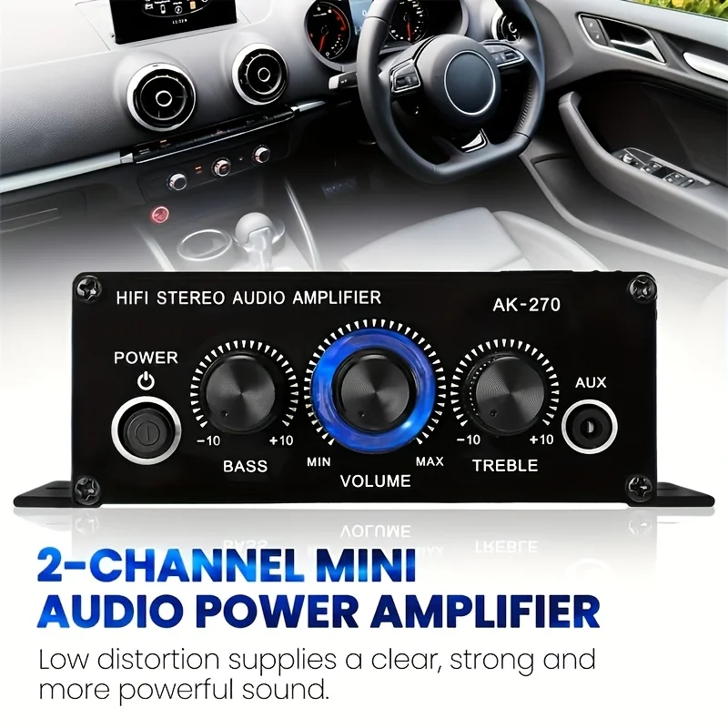 AK-270 400W 미니 파워 앰프 12V/24V 2 - Home Cinema Hall 리뷰 및 가격